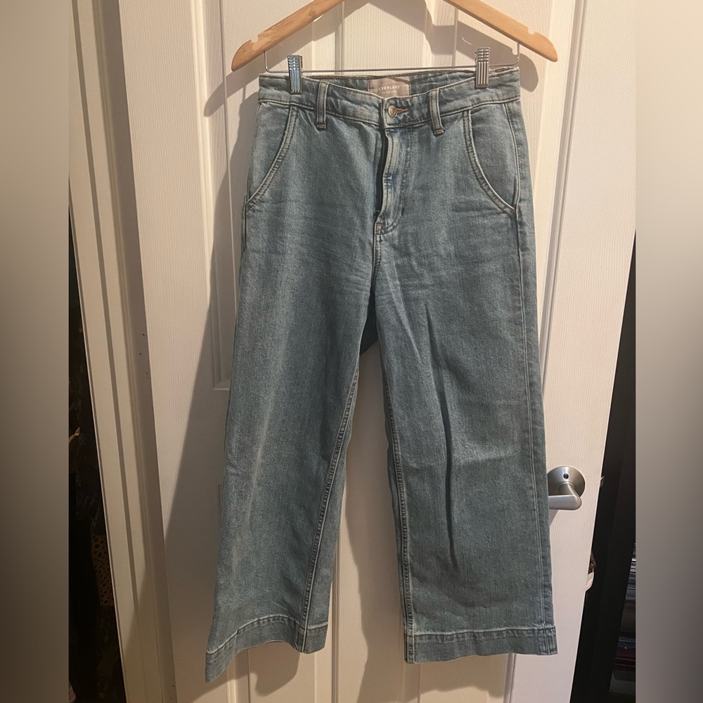 Everlane High Rise Wide Leg Jeans